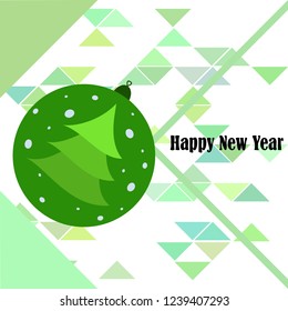Christmas balls, New Year greeting card, vector background