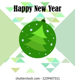 Christmas balls, New Year greeting card, vector background