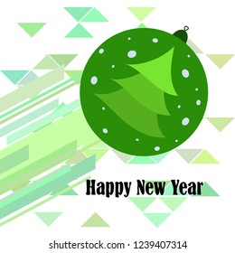 Christmas balls, New Year greeting card, vector background