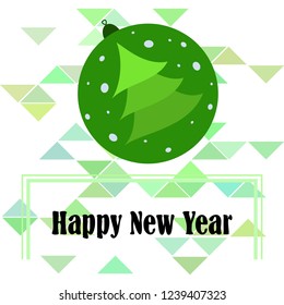 Christmas balls, New Year greeting card, vector background