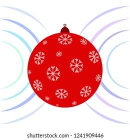 Christmas balls, New Year greeting card, vector background