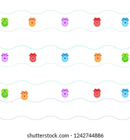 Christmas balls, New Year greeting card, vector background