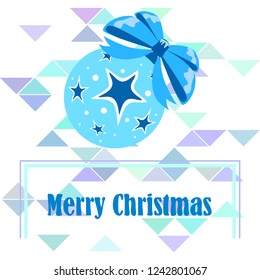 Christmas balls, New Year greeting card, vector background