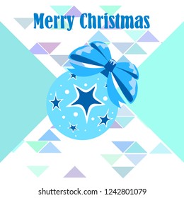 Christmas balls, New Year greeting card, vector background