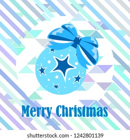 Christmas balls, New Year greeting card, vector background