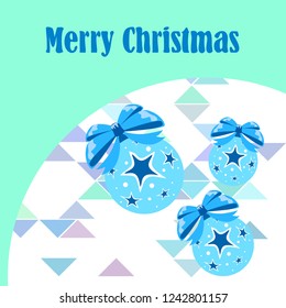 Christmas balls, New Year greeting card, vector background