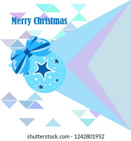 Christmas balls, New Year greeting card, vector background