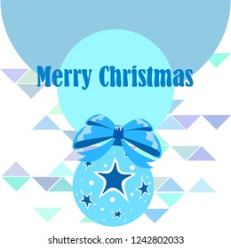 Christmas balls, New Year greeting card, vector background