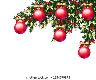 Christmas balls on the tree
