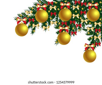 Christmas balls on the tree