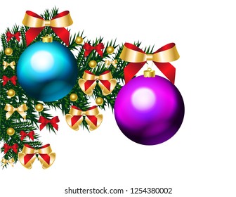 Christmas balls on the tree