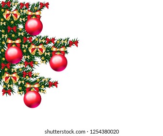 Christmas balls on the tree