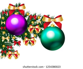Christmas balls on the tree