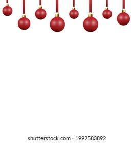 Christmas balls on white background in Christmas holiday ,Vector illustration EPS 10