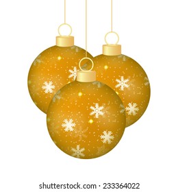 Christmas balls on a white background 