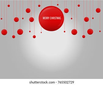Christmas balls on white background,Vector Illustration.