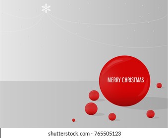 christmas balls on white background,Vector Illustration.