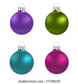 Christmas balls on white. Vector