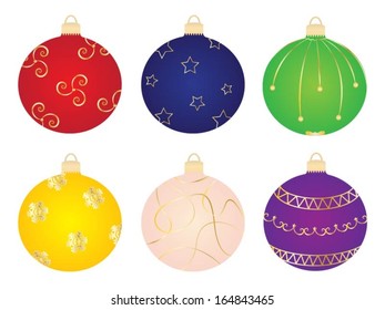 Christmas Balls Ornament Vector Collection
