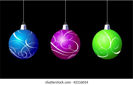 christmas balls with ornaments