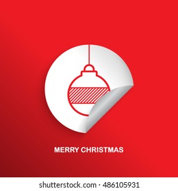 Christmas Balls with Peeled Circle Layout/Design Cover Background