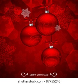 Christmas balls. Sample text on preview ONLY