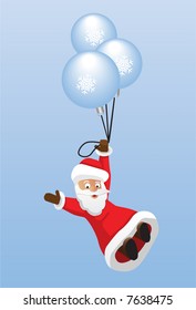 christmas balls and Santa Claus