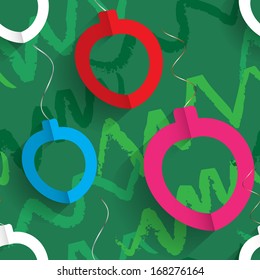 Christmas balls seamless background, vector illustration for your design, eps10.