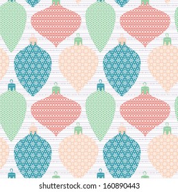Christmas balls seamless pattern