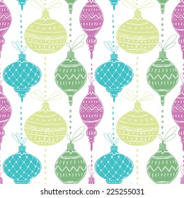 Christmas balls seamless pattern