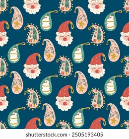 Christmas balls seamless pattern. endless background. Christmas Eve repeat cover. Glass baubles continuous surface. Vector hand drawn flat illustration.