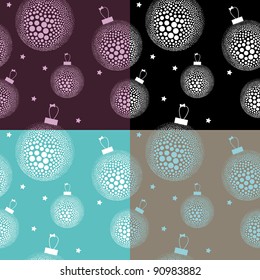 The Christmas balls seamless. Set