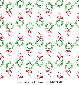 Christmas balls seamless wrapping pattern