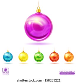 Christmas balls, set