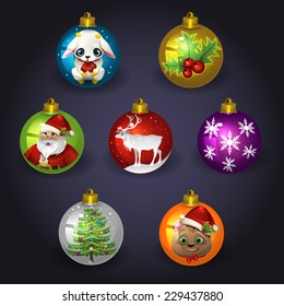 Christmas balls set