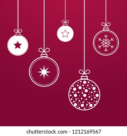 Christmas balls set vector