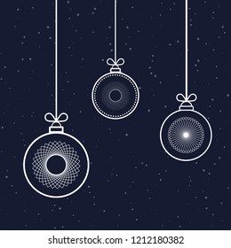 Christmas balls set vector