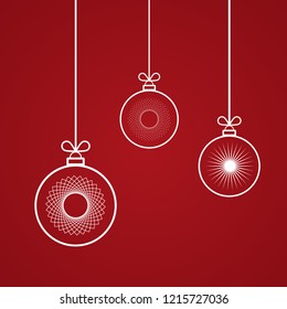 Christmas balls set vector