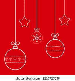 The Christmas balls set vector