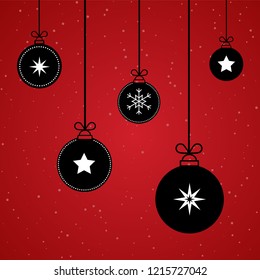 The Christmas balls set vector