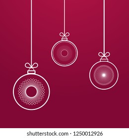 The Christmas balls set vector