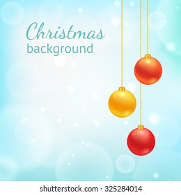 Christmas balls set. Vector illustration of isolated realistic colorful decorations.