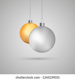 Christmas balls with shadow