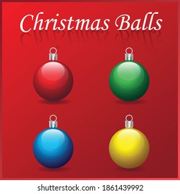 christmas balls snow vector design