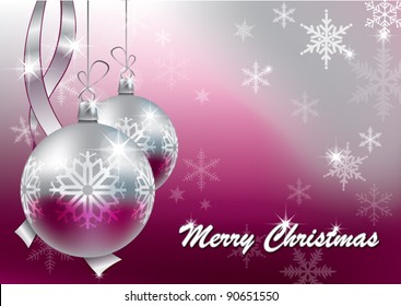 Christmas balls with snowflakes
