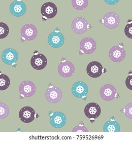 Christmas balls with snowflakes.Vector illustration
