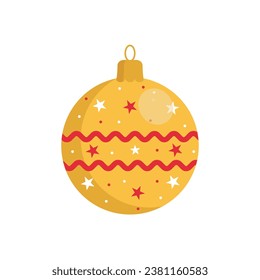 Christmas balls toy vector flat. Cute Christmas ball decorations colorful