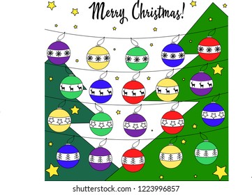 Christmas Balls and christmas Trees