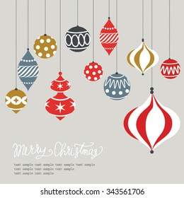 Christmas balls, Vector