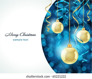 Christmas balls vector background